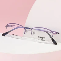 reven jate 6023 pure titanium glasses frame vintage round eyewear women semi rimless half optical prescription eyeglasses