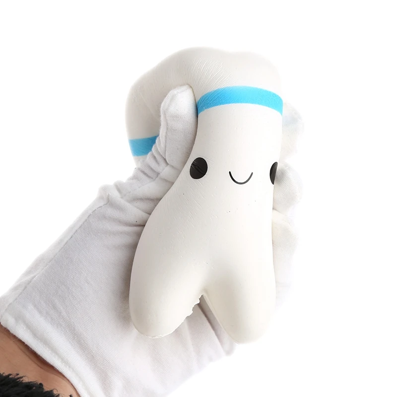 

Cute Tooth Jumbo Squishy Slow Rising Squeeze Stress Hand Soft Toy Phone Pendant