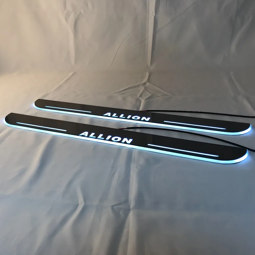 Rqxr Led перемещение двери Накладка для Toyota Allion динамический порога пластина