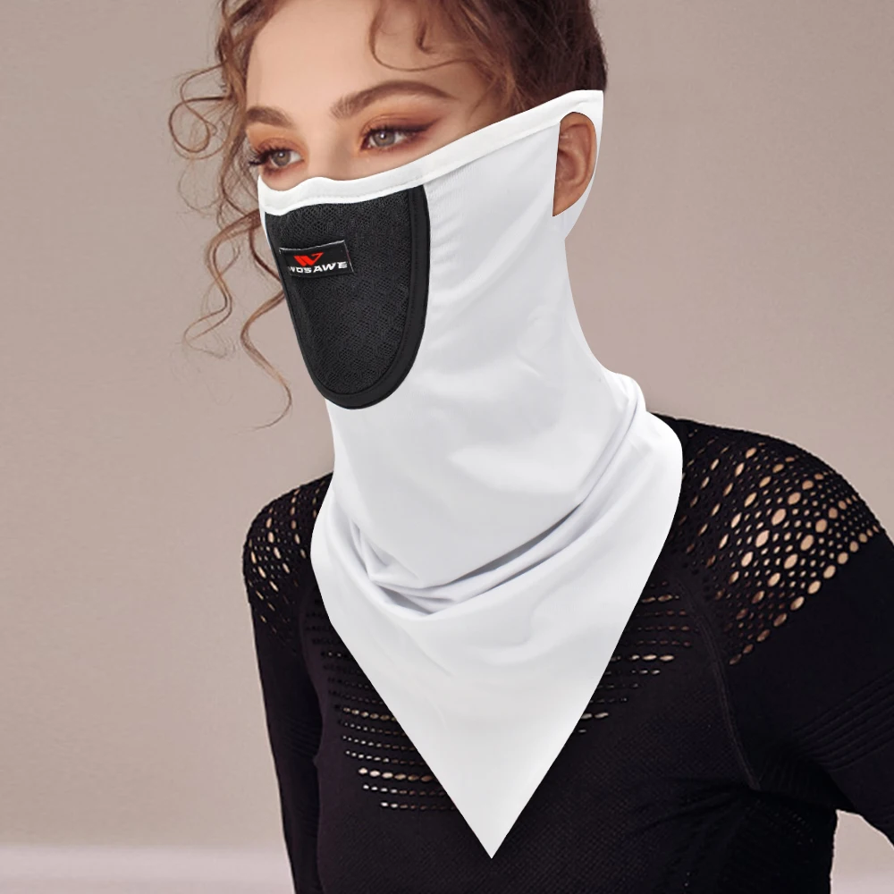 

WOSAWE Motorcycle Balaclava Face Mask Face Shield Anti-UV Neck Half Face Breathable Dustproof Triangle Sport Scarf Windproof