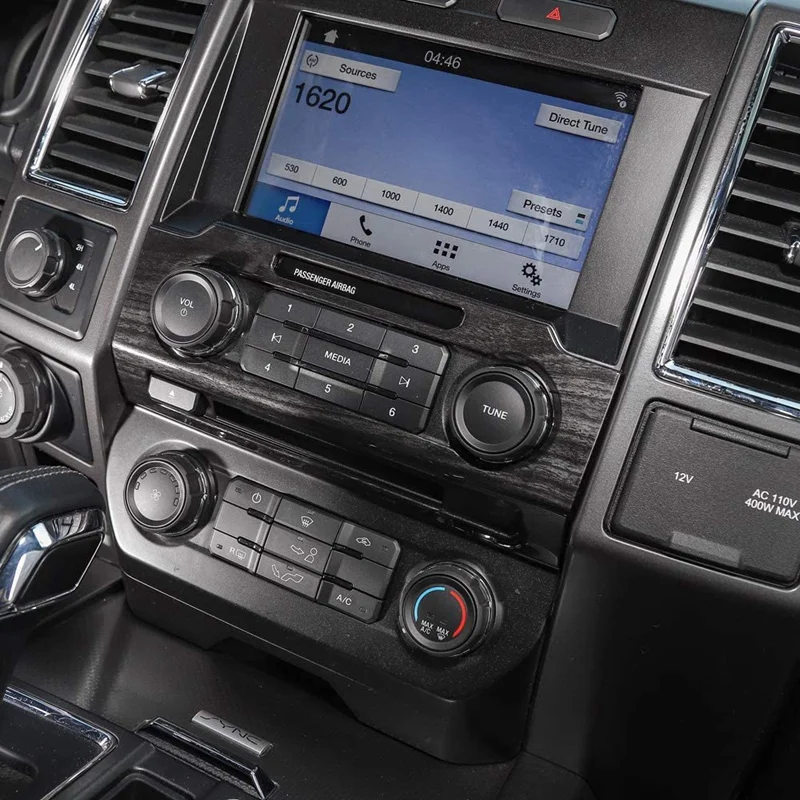 

Car CD Media o Volume Adjust Switch Panel Frame Trim Cover for Ford F150 2015 2016 2017 2018 2019 2020