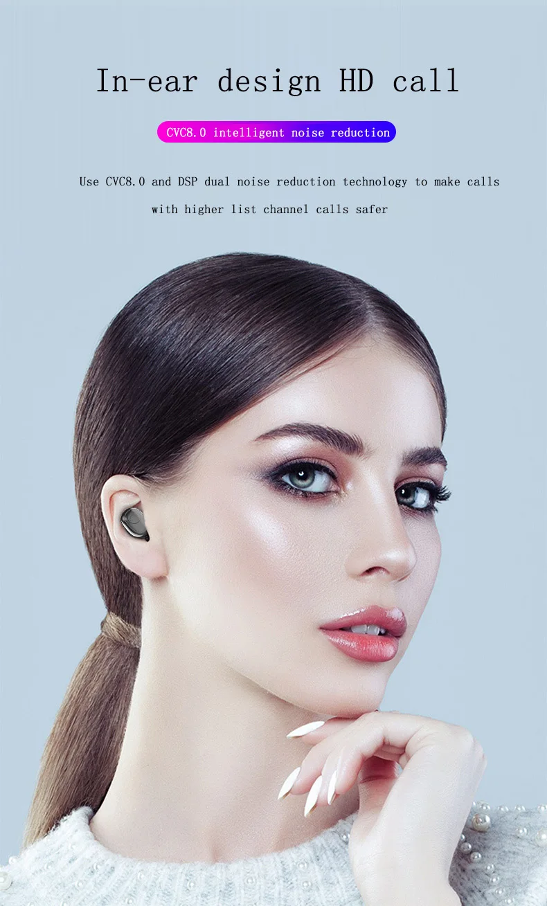 G6S Беспроводные Мини Bluetooth 5,0 наушники 8D стерео наушники с микрофоном дисплей 3500 мАч мобильные наушники питания