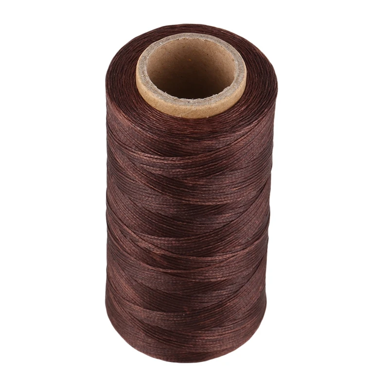 2Pcs 260M 150D 1MM Leather Sewing Waxed Wax Thread Hand Needle Cord Craft DIY New Light Brown &amp Dark |