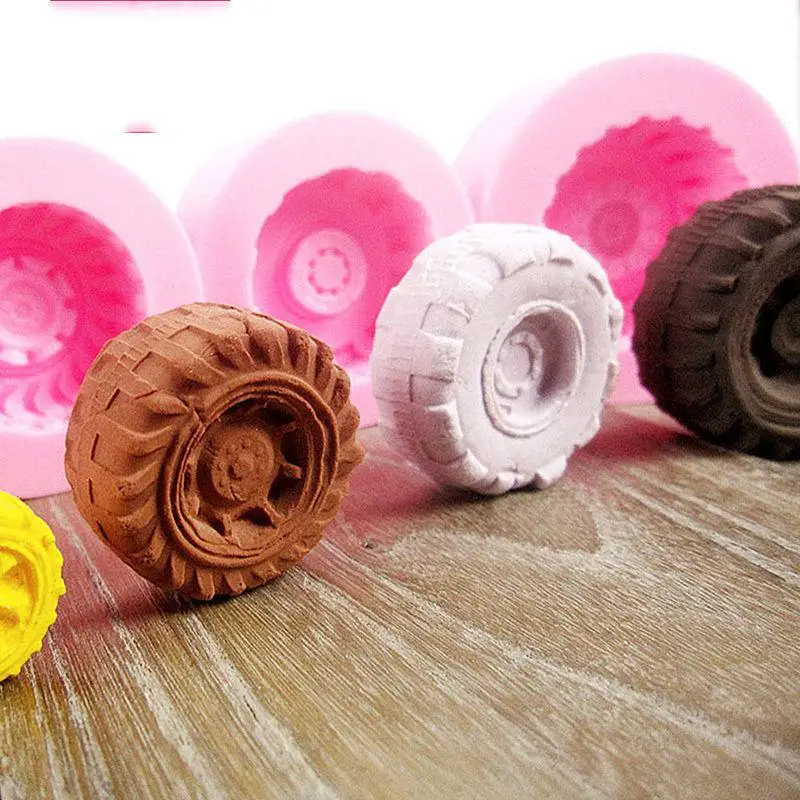 HobbyLane 3D шины колеса силиконовая форма diy сахара шоколадный фондан торт для