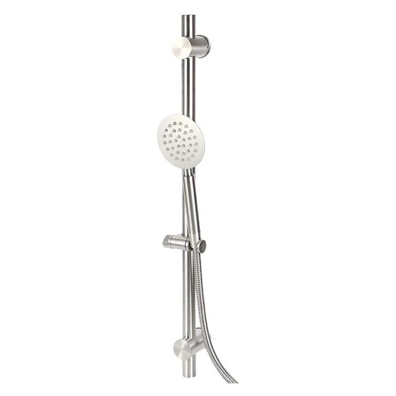 

Handheld Shower with Slide Bar Shower Head Extender 304 Stainless Steel Head Showers with Hose and Bracket