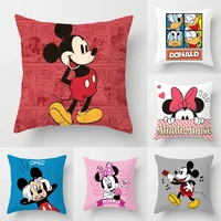 45x45cm disney cartoon mickey mouse pillowcase cute home decoration sofa pillowcase cotton cushion kids gifts 2