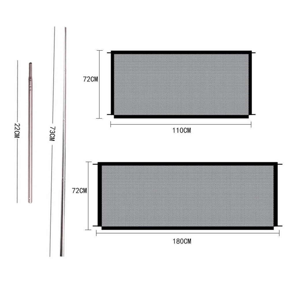 

Newest Pet Barrier Fences Dogs Gate Portable Folding Breathable Mesh Dog Gate Pet Separation Guard Isolated Fence Safety Fences