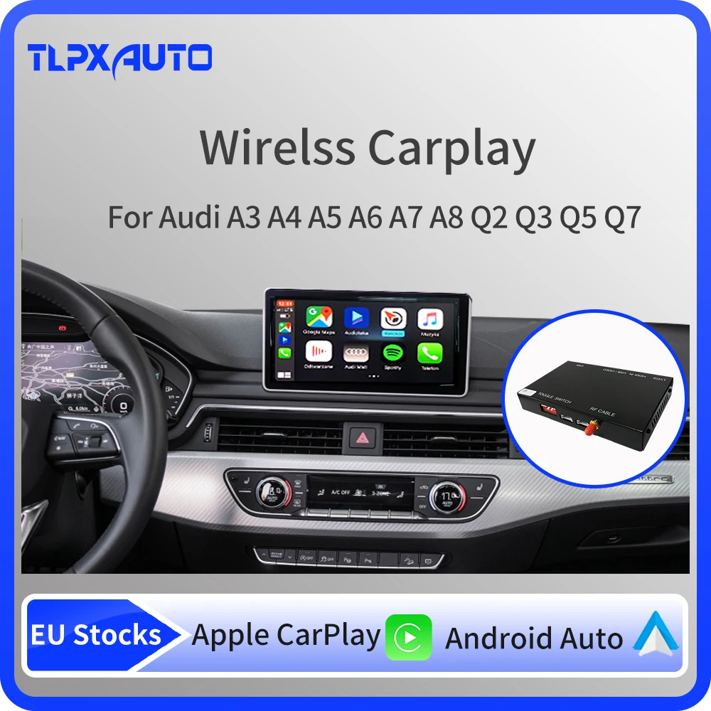 Беспроводная коробка интерфейса CarPlay для AUDI A3/Q3 оригинальный экран улучшенная MMI