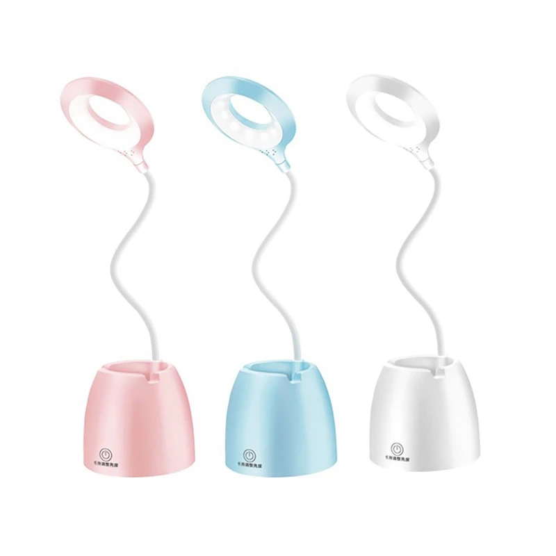 

Desk Lamp - 3 In 1 Multi-Function Study Reading LED Desk Lamp With Pen Holder & Phone Stand For Bedroom, Office