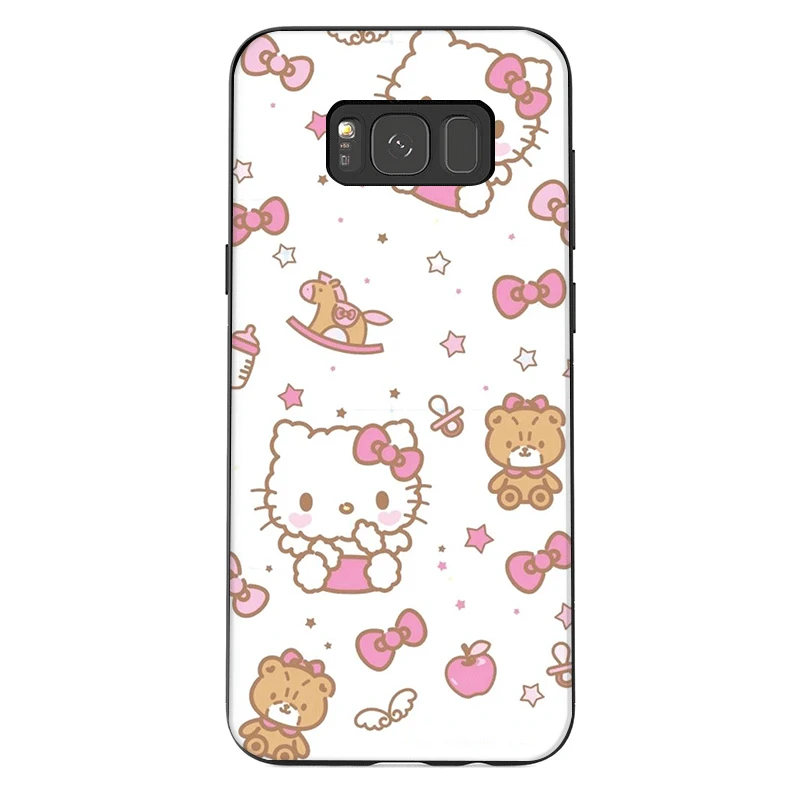Чехол для телефона для samsung J6 A70 A60 A50 A40 A20 A30 A10 A7 A6 A5 A3 A8 A9 крышка рисунок «Hello Kitty» Прохладный - Цвет: B11