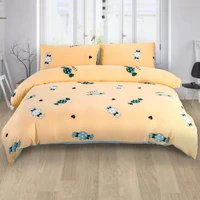 duvet king size set with comforter cover bed sheet pillow shams soft skin friendly bedding set 4pcs yellow