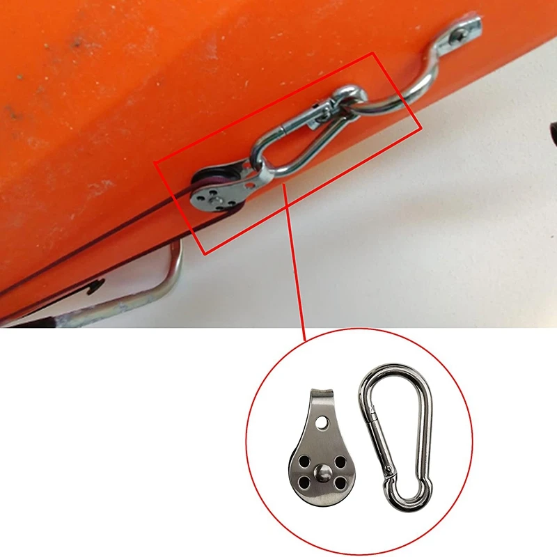 

Water Sports Kayak Canoe Anchor Trolley Kit Cleat Rigging Ring Pulleys Pad Eyes Well Screws Kayak Accessories