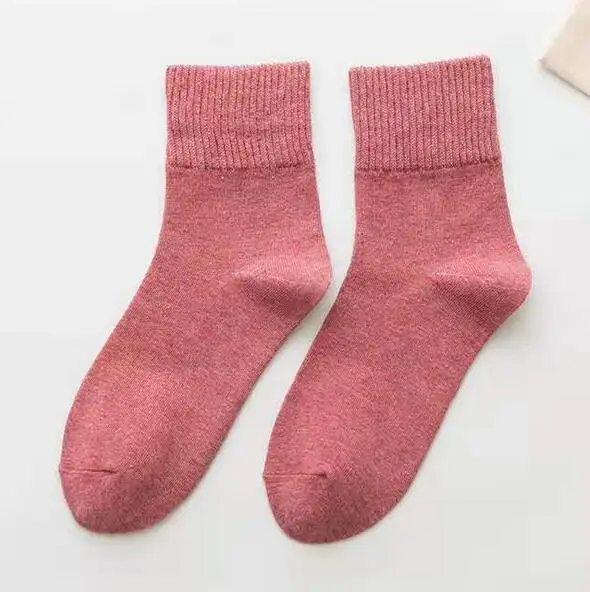 

3PC Spring Women's Solid Color Cotton Blend Socks Mid Tube Socks ABC104