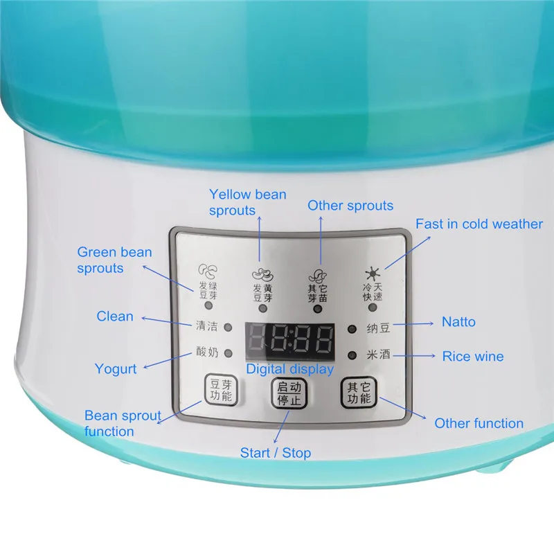 Домашняя интеллектуальная машина для выращивания бобов 2/3 слоев термостат