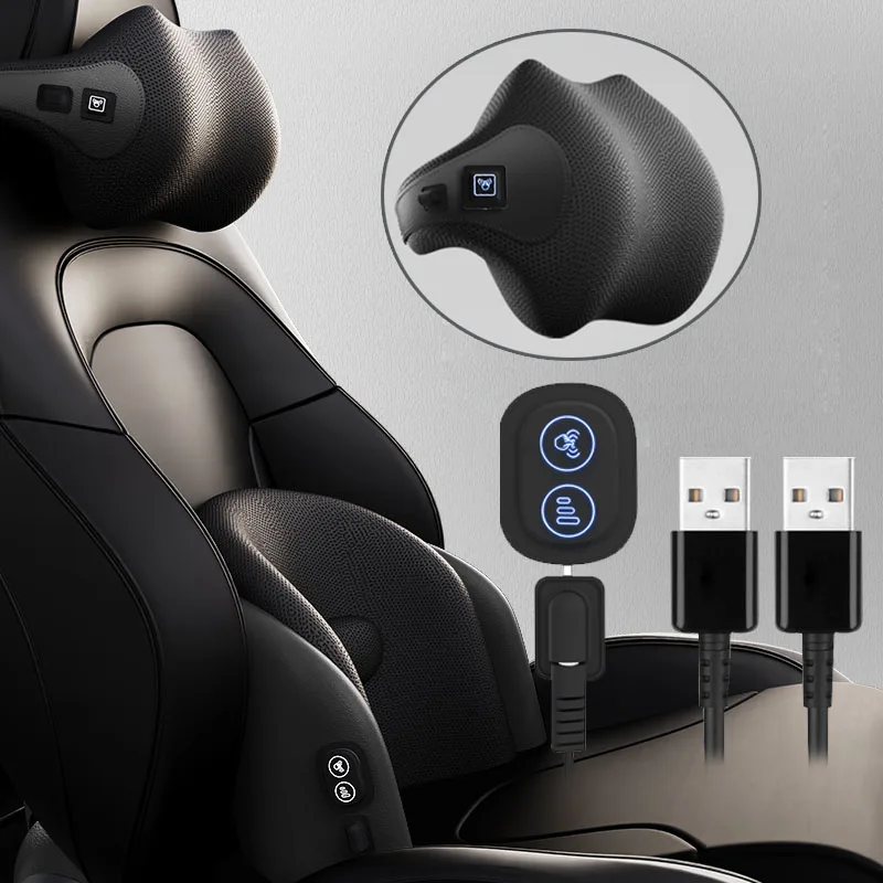 

2021 Car Massage Neck Support Pillow Seat Back Headrest Pillow Support Simulation Human Massage Travel Home Office Pillow