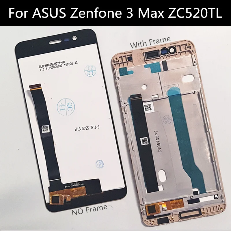 Для Asus Zenfone 3 Max ZC520TL X008 ЖК-дисплей сенсорный экран с рамкой дигитайзер сборка запасные аксессуары