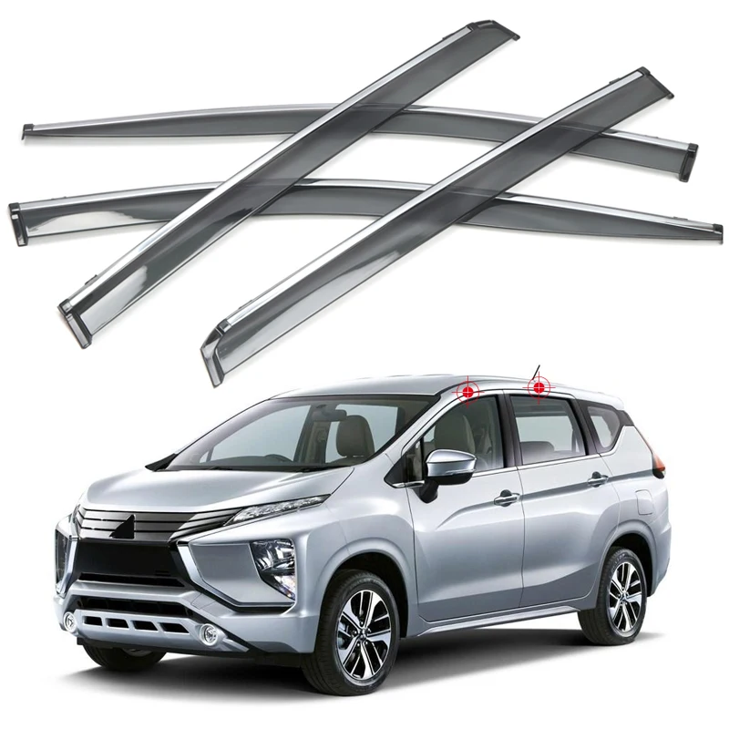 Автомобиль Стайлинг Аксессуары для Mitsubishi Xpander оконные козырьки навесы ветер дождь Защита от солнца Дефлектор козырек защита вентиляционное отверстие