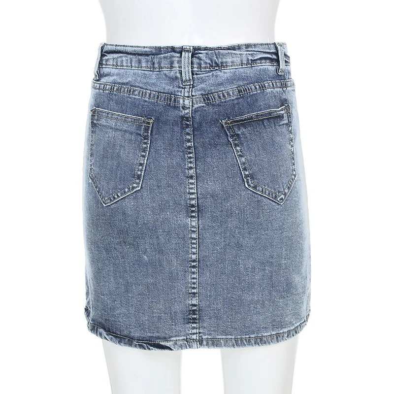 

Fantasize Shorts High-Waisted Straight Mini Denim Women Harajuku Korean Fashion Streetwear Vintage Black Summer Skirts