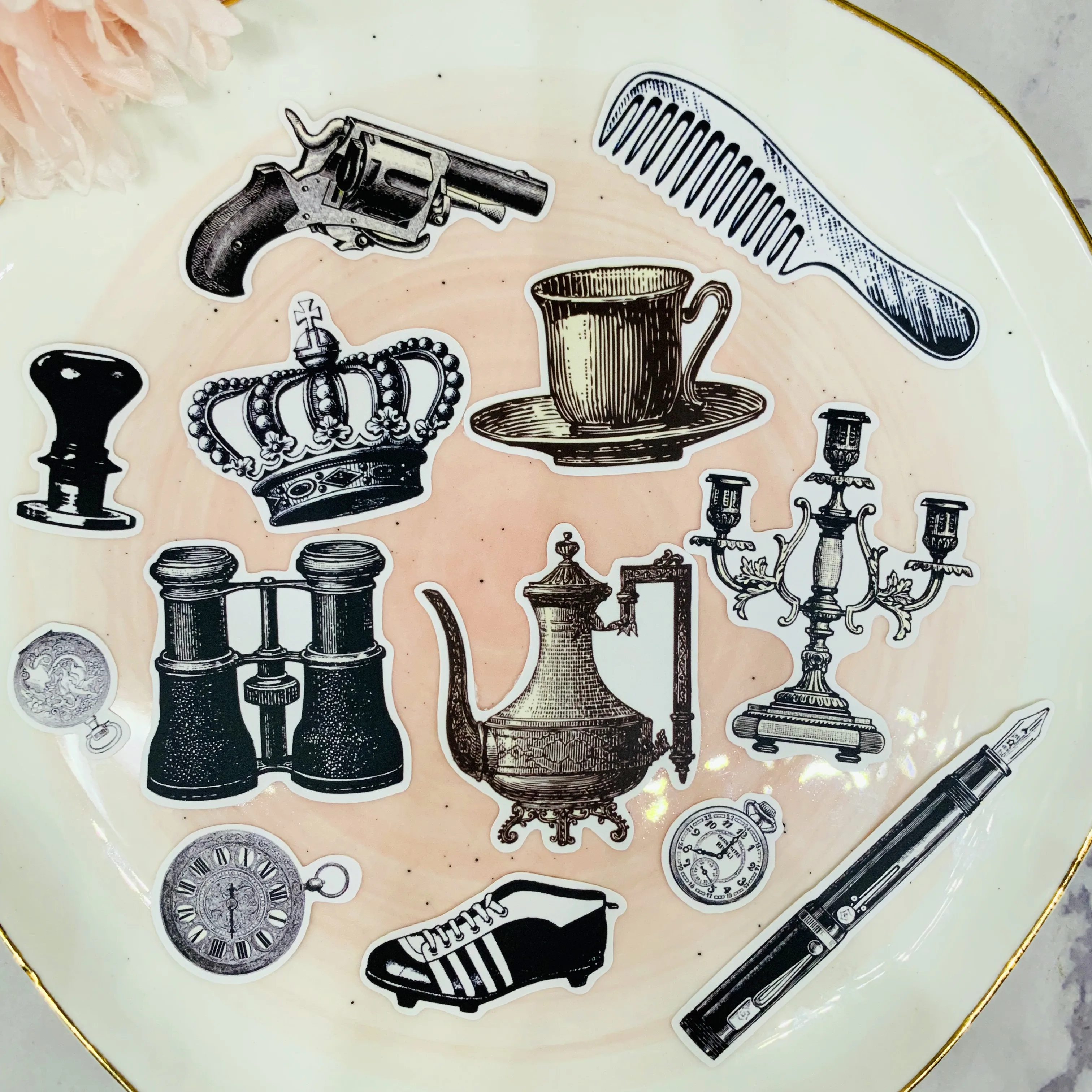 24 шт. винтажные бумажные мини-наклейки для рукоделия и скрапбукинга | Игрушки