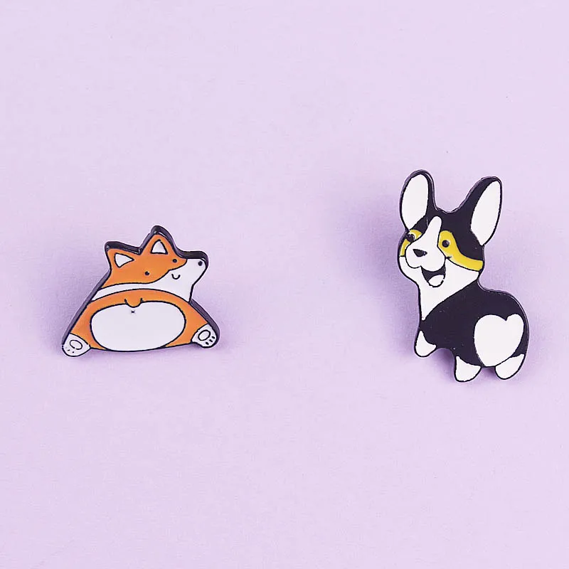 Горячие нагрудные булавки креативные корги броши в форме собаки женская шапка