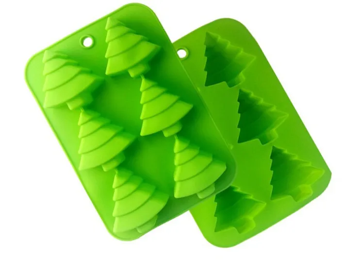 

6 Even Christmas Tree Cake Silicone Mold Kitchen Daily Baking DIY Handmade Soap Silicone Mold