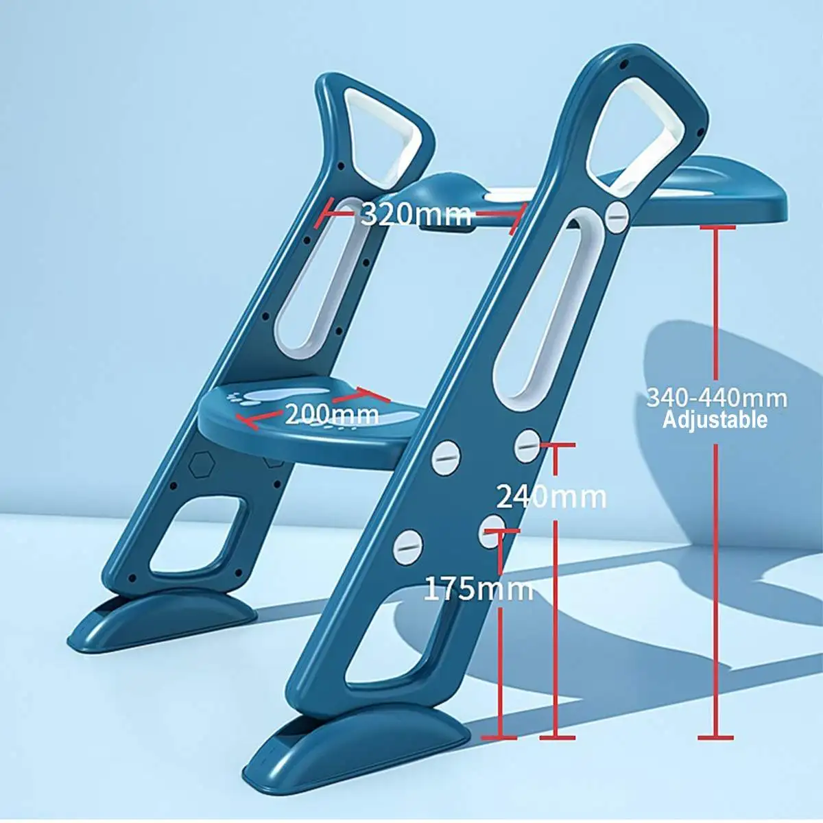 

Portable Folding Kids Baby Potty Toilet Training Seat with Step Stool Ladder For Child Toddler Toilet Chair Height Adjustable