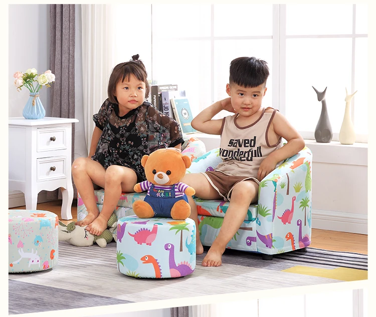 Детский диван из ткани мультяшная принцесса для девочек разборка и мытье