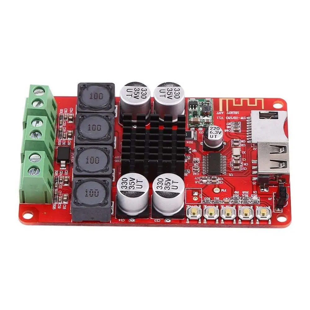 TPA3116 2X50W Bluetooth плата цифрового усилителя мощности с дистанционным управлением