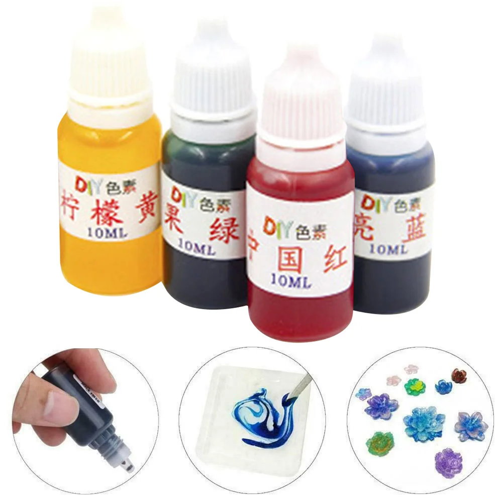 Краситель для мыла из эпоксидной смолы 4 шт. жидкий пигмент художественного