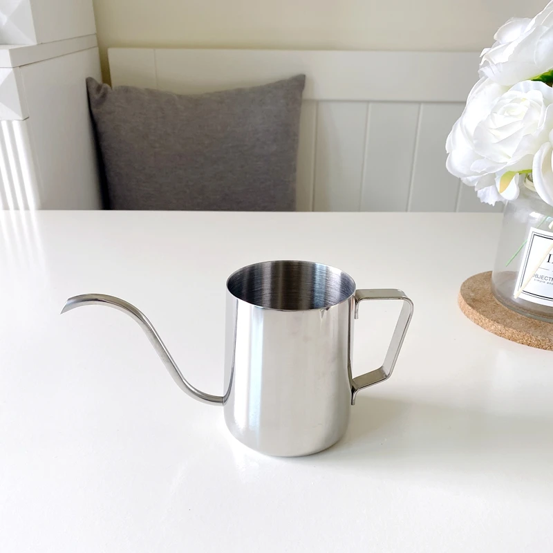 

Simple Hand Coffee Pots Narrow Mouth Stainless Steel Coffee Pots European Style Kettle Tea Pot Kaffeetasse Kitchen Tools DJ60KH