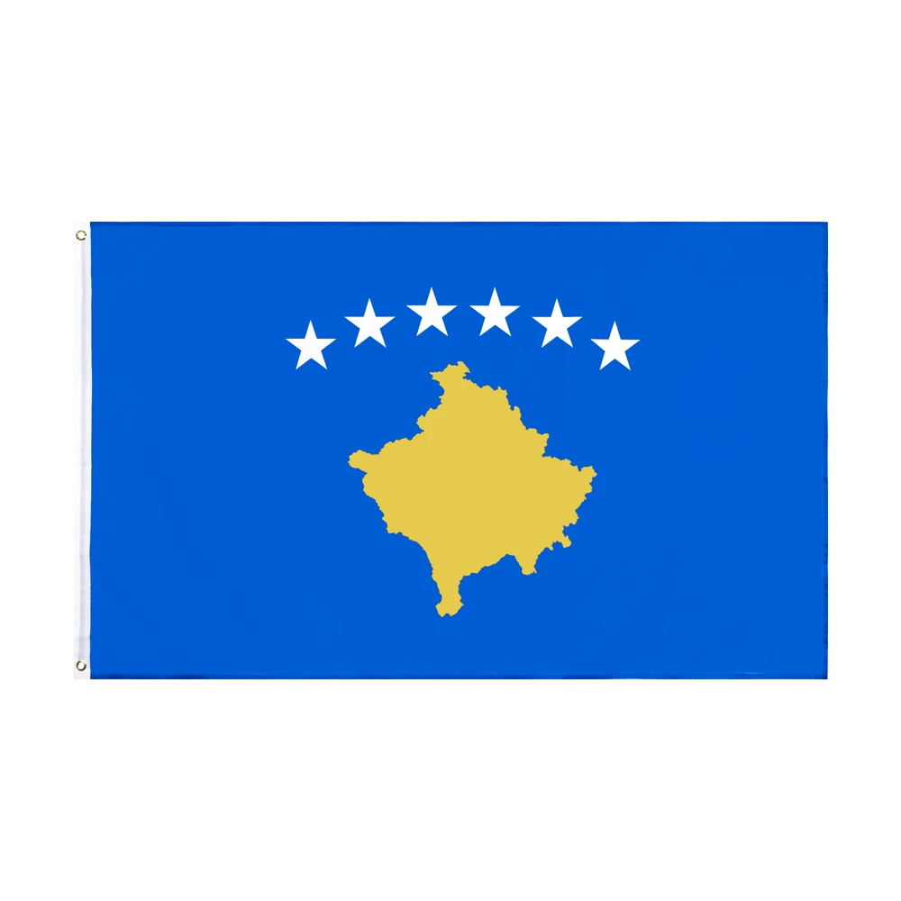 3x5ft Фондовая фабрика напечатала Kosova флаг Косово|Флаги баннеры и аксессуары| |