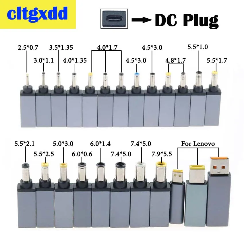 

1pc USB Type C to DC Power Adapter Plug Converter Laptop charging connector For Lenovo Asus HP Notebook Samsung Notebook