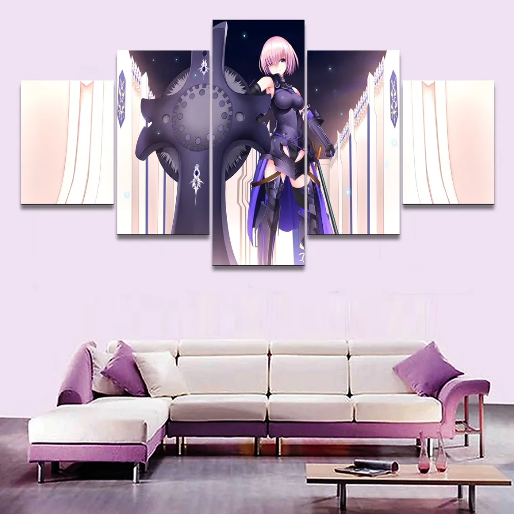 5 шт. аниме Fate Grand для плакатов Shielder Современный домашний декор стен холст картина