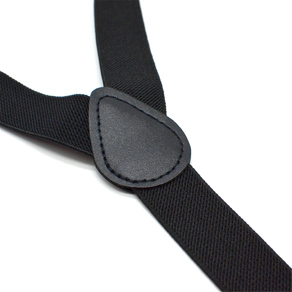 Подтяжки SHOWERSMILE мужские свадебные подтяжки из натуральной кожи с бантом черные 120