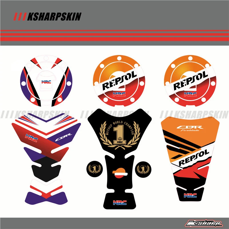 

3D Motorcycle Tank Pad Decal Protector stickers fit for honda CBR VFR CB NSR VTR CBF CBX 125 250 400 600 900 1000 CBR1100XX X-1