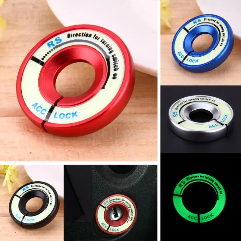 Светящееся кольцо зажигания для автомобиля из алюминиевого сплава светящееся в