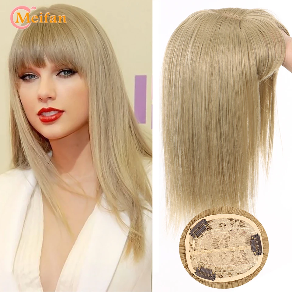 MEIFAN синтетические пушистые волосы со светящимся верхом кусочки с полуголовкой