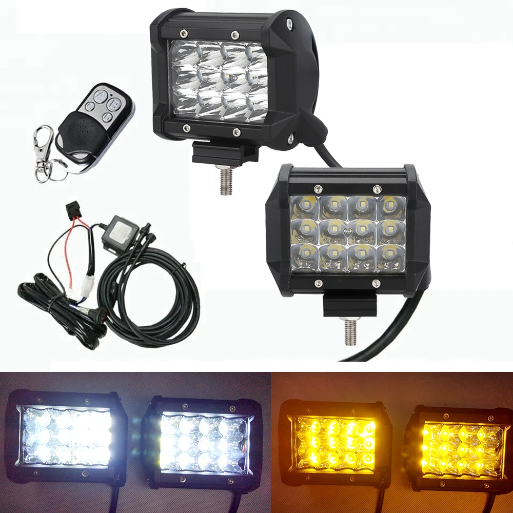 Трехрядные 4-дюймовые светодиодные осветительные приборы 72 Вт 2 шт. задсветильник