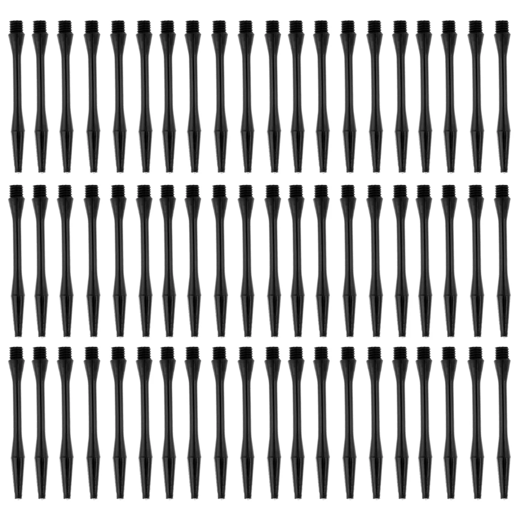 

60 Pcs 54mm Thread Plastic Re-Grooved Stems Shafts Accessories Black