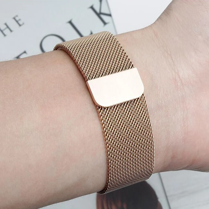 Milanese loop for Amazfit gts/2/3/Bip/mini/Gtr/47mm 20mm 22mm watch strap Smart bracelet active 2 40mm huawei watch gt 2 3 strap