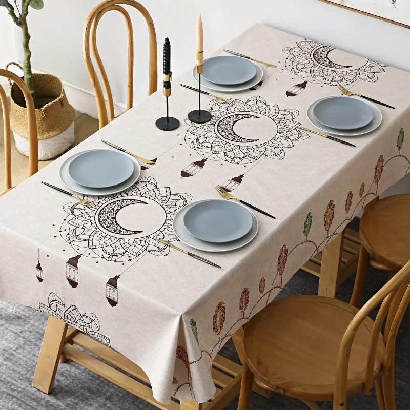 

Waterproof Oil-Proof Spill-Proof PVC Table Cloth for Rectangle Table Decor Table Cover for Dining Table, Buffet Parties