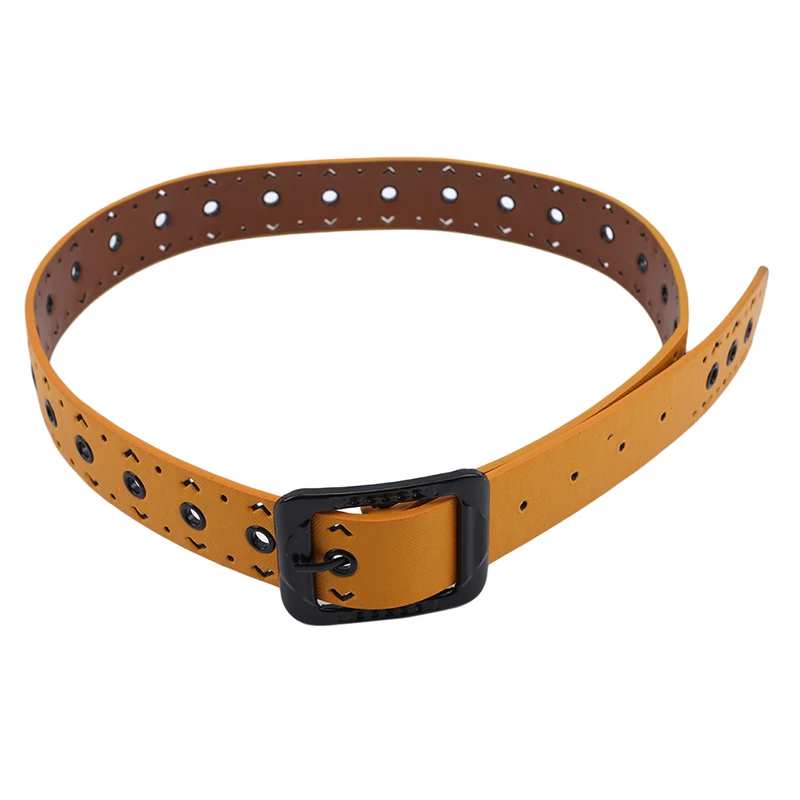 

Women Artificial Leather Belt with Rivets Style Metal Square Buckle Casual Wild Ladies Waist Decoration For Girls NEW
