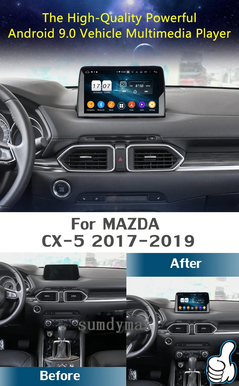 Восьмиядерный android 9,0 автомобильный dvd мультимедийный плеер для mazda CX-5 автомобильный Радио gps навигация wifi USB RDS головное устройство