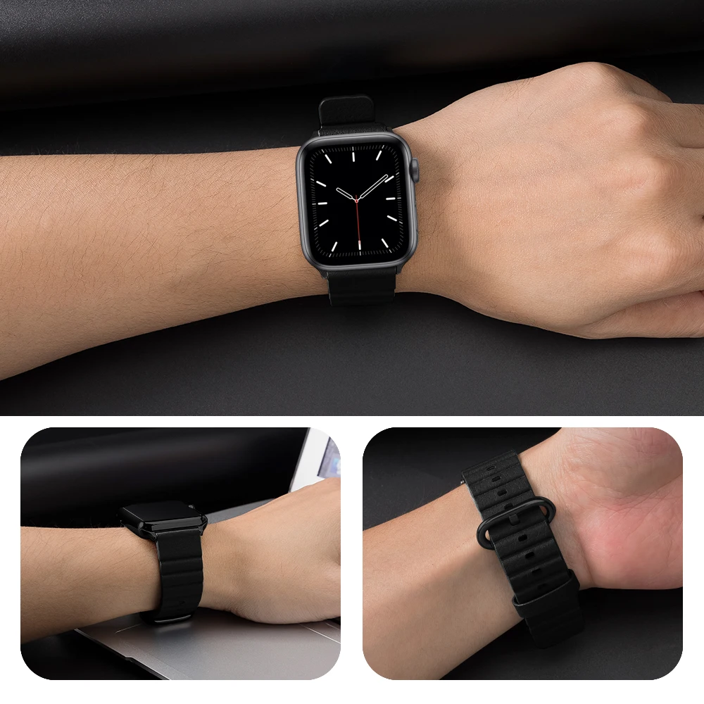 Ремешок для часов Apple Watch 42 мм 38 мм 40 мм 44 мм ремешок из натуральной кожи для iWatch серии 5 4 3 2 1