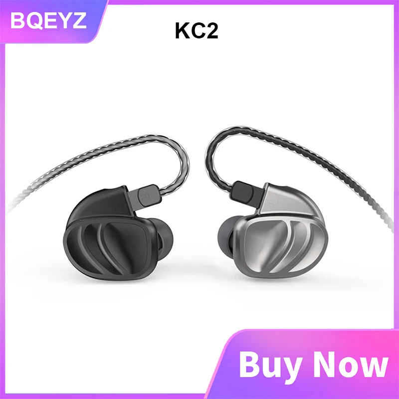 

Внутриканальные наушники BQEYZ KC2, 2BA + 2DD, гибридные Hi-Fi монитор с басом, Спортивная гарнитура для бега с микрофоном