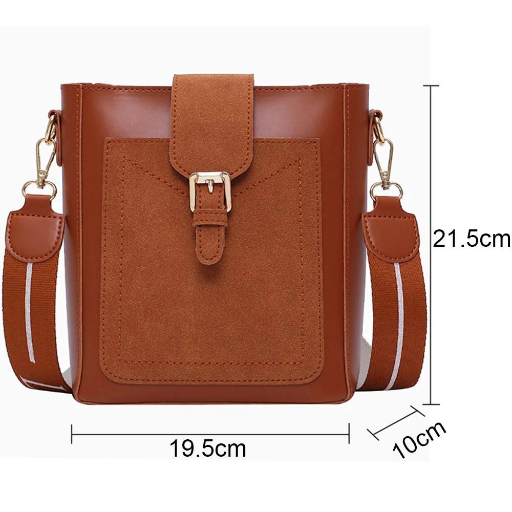 Модная брендовая сумка ведро женская кожаная мессенджер дизайнерская через