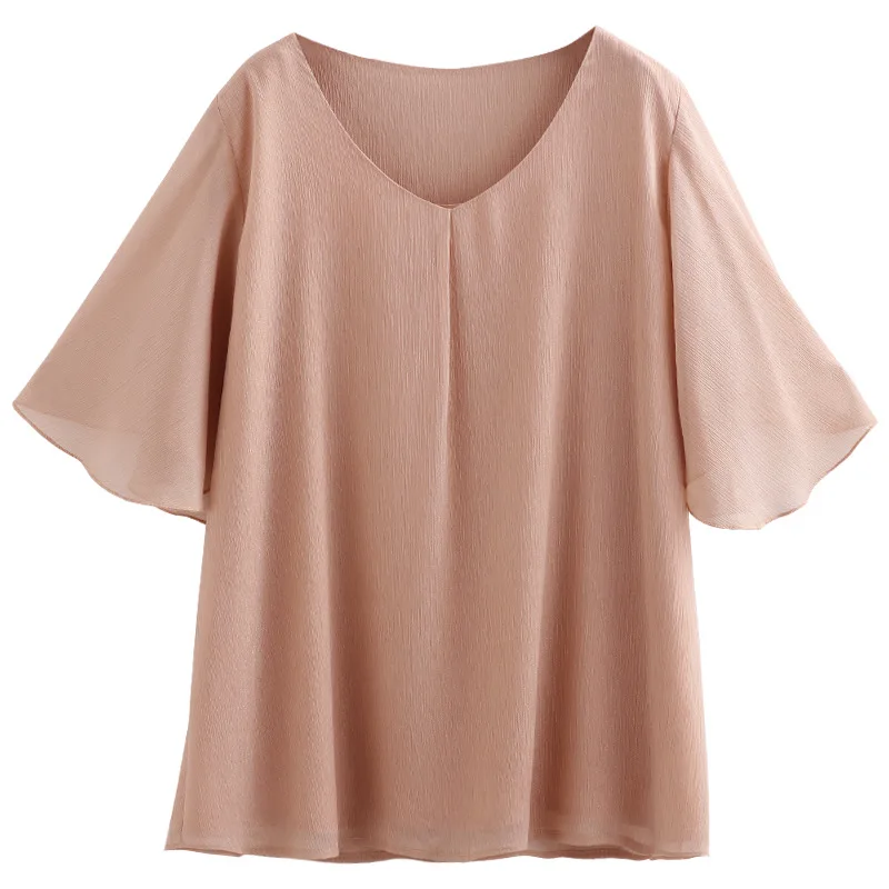 Летние Элегантные блузки TUHAO модель 10XL 8XL 6XL рубашка Женские однотонные рубашки