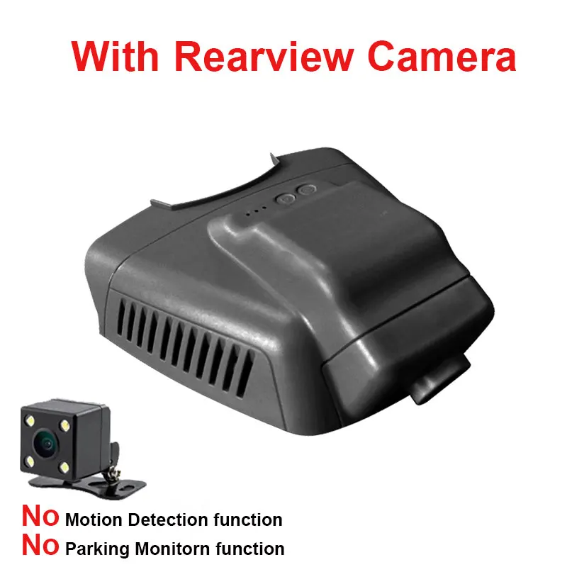 With Rear Lens Kampacar автомобиля беспроводной доступ в Интернет, DVR камеры для Mercedes Benz E Class E180 E200 E260 W211 W212 W213 E300 E400 E350e E53 E63 два видеорегистратора - Название цвета: With Rear Lens