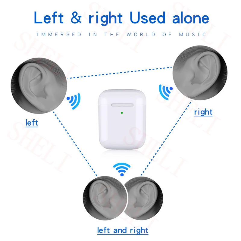 I90000 pro TWS копия Aire 2nd 1536u чип раздвижной регулятор громкости беспроводные Bluetooth наушники Bass Pop up pk i10000 i20000 tws h1