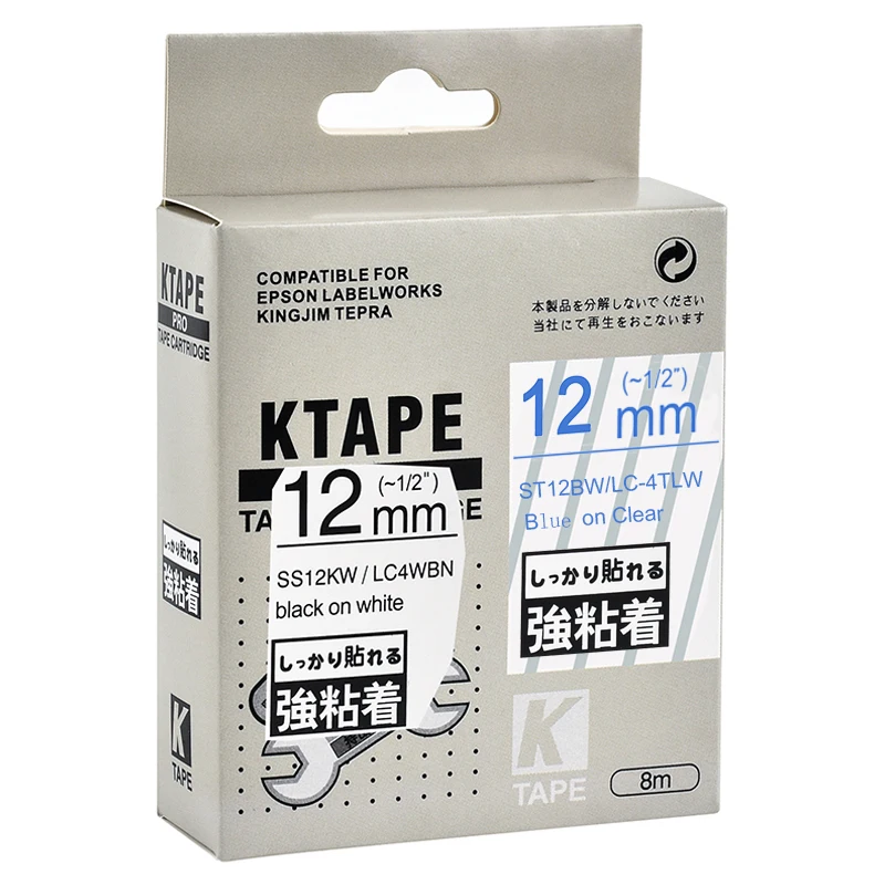 Ярлыки совместимые с Epson KingJim ST12BW ярлыки ленты для 400 12 мм | Компьютеры и офис